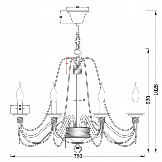 Подвесная люстра Freya Velia FR2046-PL-08-WG