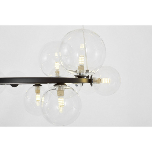Подвесная люстра LUMINA DECO MERIDO LDP 7033-15 BK+CL