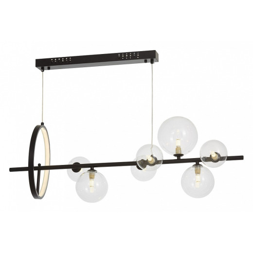 Подвесная люстра LUMINA DECO MERIDO LDP 7033-7 BK+CL
