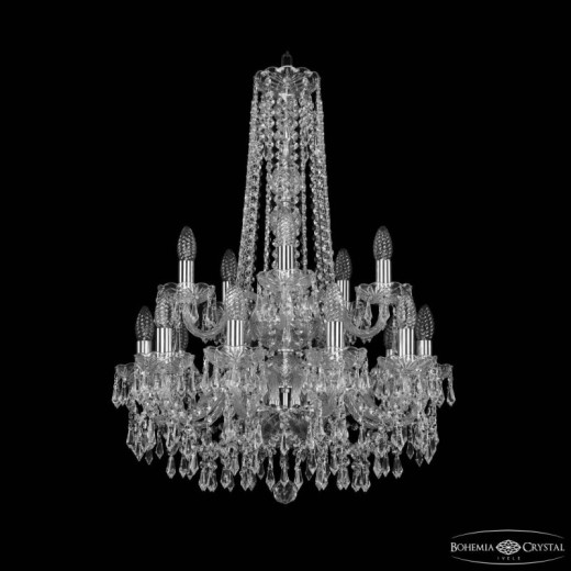 Подвесная люстра Bohemia Ivele Crystal 1403 1403/10+5/195/h-77/2d Ni