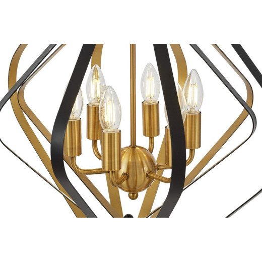 Подвесная люстра LUMINA DECO Crulia LDP 8005-6 BK+MD