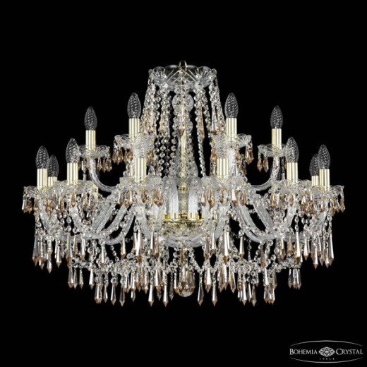 Подвесная люстра Bohemia Ivele Crystal 1403 1403/12+6/300 G K721
