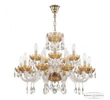 Подвесная люстра Bohemia Ivele Crystal 5417 5417/10+5/240 G Shampan/M-1H