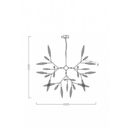 Подвесная люстра Freya Iris FR5067PL-36B
