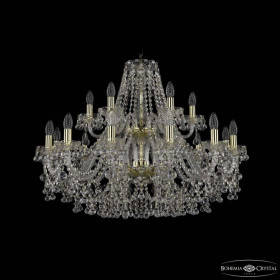 Подвесная люстра Bohemia Ivele Crystal 1409 1409/12+6/300/2d G
