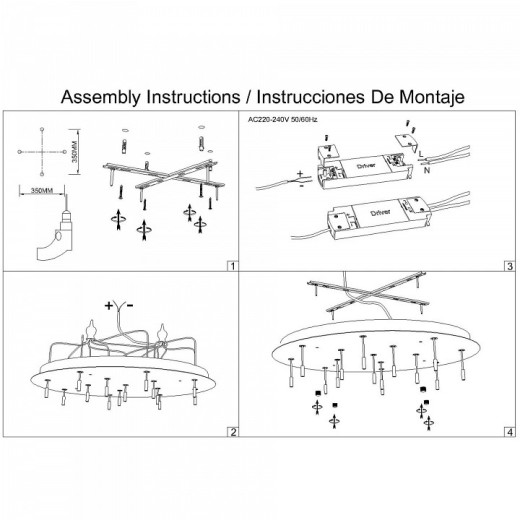 Подвесная люстра Mantra Boomerang 9373+9240 (14L)