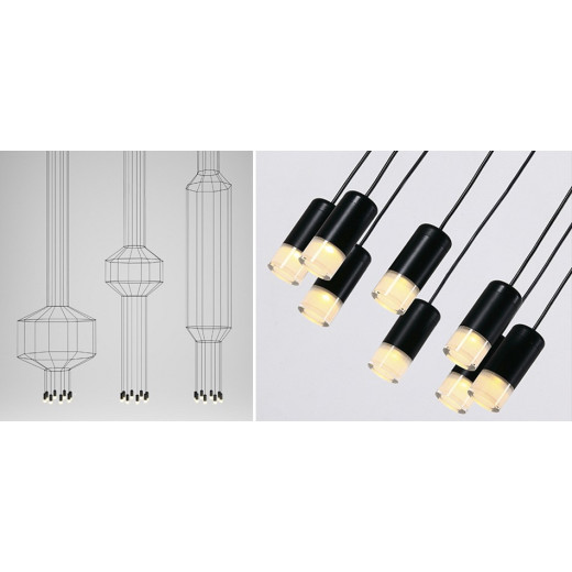 Подвесная люстра Imperiumloft Vibia Wireflow 40.1639-0