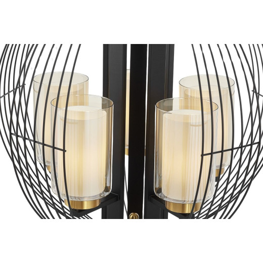 Подвесная люстра LUMINA DECO Ponti LDP 1245-5 BK+MD