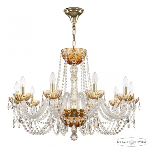 Подвесная люстра Bohemia Ivele Crystal 5402 5402/10/300 G Amber/M-1H