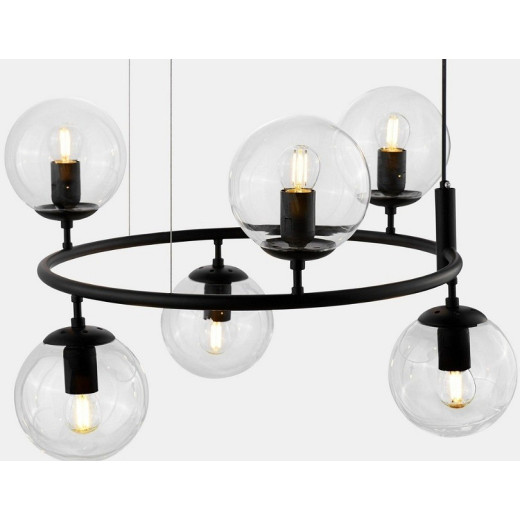 Подвесная люстра LUMINA DECO Ceredo LDP 6034-6 RND BK