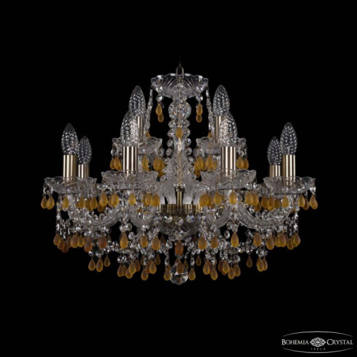 Подвесная люстра Bohemia Ivele Crystal 1410 1410/8+4/195 Pa V1003