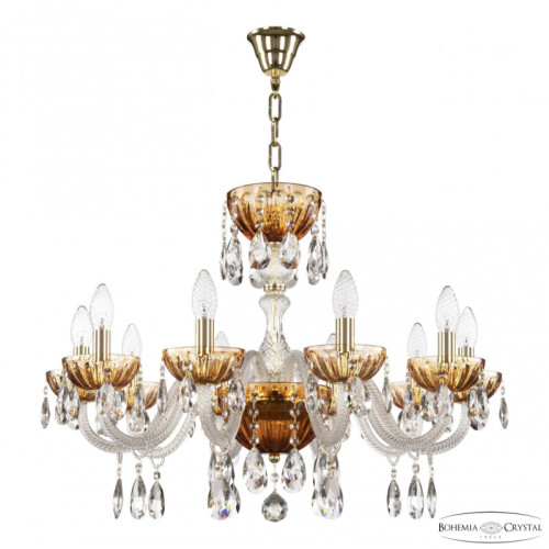 Подвесная люстра Bohemia Ivele Crystal 5417 5417/10/240 G Amber/M-1H