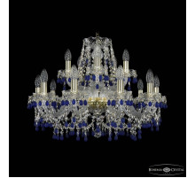 Подвесная люстра Bohemia Ivele Crystal 1410 1410/10+5/240 G V3001