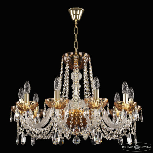 Подвесная люстра Bohemia Ivele Crystal 5402 5402/10/240 G Amber/M-1H