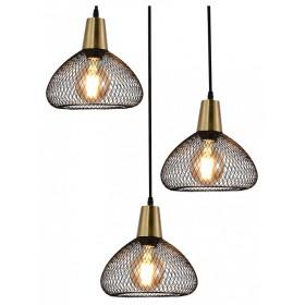 Подвесная люстра  03204-3.9-03 BK+COPPER