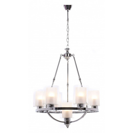 Подвесная люстра LUMINA DECO Santini LDP 1220-7 CHR+WT