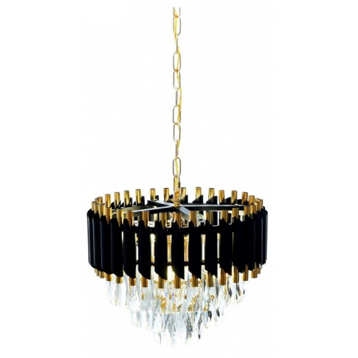 Подвесная люстра LUMINA DECO Funneli LDP 6003-400 BK+F.GD