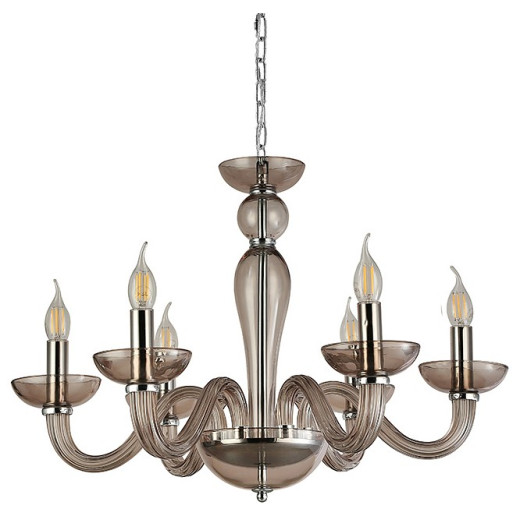 Подвесная люстра Newport ARLETTE 8646/С chrome coffee