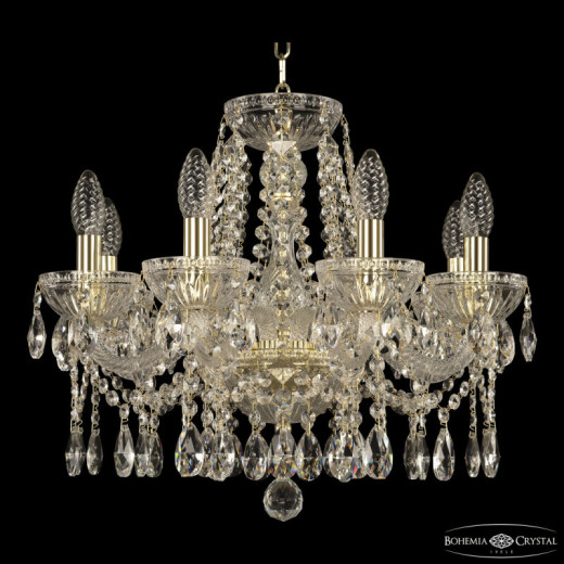 Подвесная люстра Bohemia Ivele Crystal 5413 5413/8/165 G Clear/M-1G