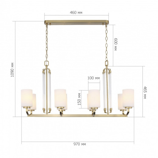 Подвесная люстра ST-Luce BRASS SL1403.333.08