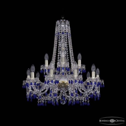 Подвесная люстра Bohemia Ivele Crystal 1410 1410/10+5/240/h-75 G V3001