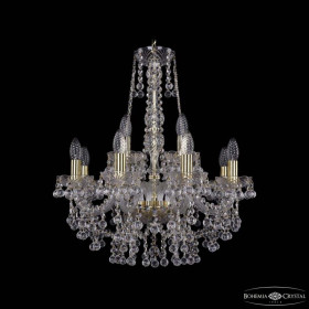 Подвесная люстра Bohemia Ivele Crystal 1409 1409/8+4/195/h-62 G