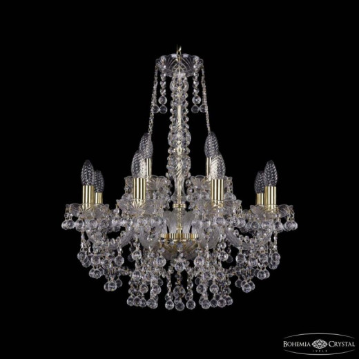 Подвесная люстра Bohemia Ivele Crystal 1409 1409/8+4/195/h-62 G