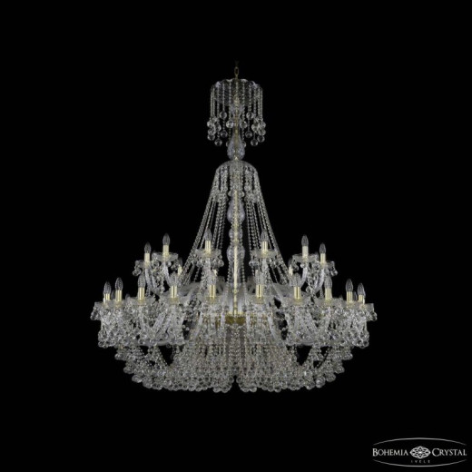 Подвесная люстра Bohemia Ivele Crystal 1409 1409/24+12/530/XL-170 G
