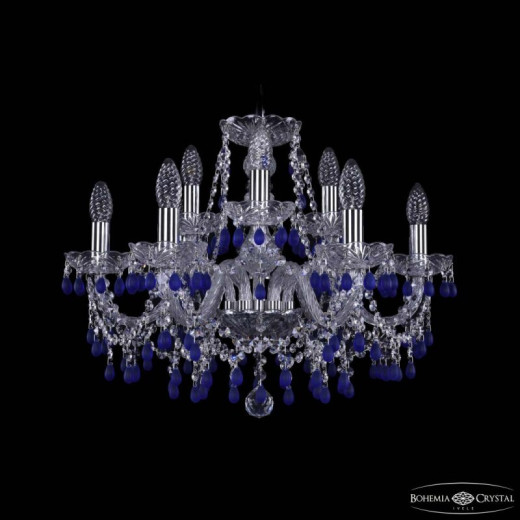 Подвесная люстра Bohemia Ivele Crystal 1410 1410/6+3/195 Ni V3001