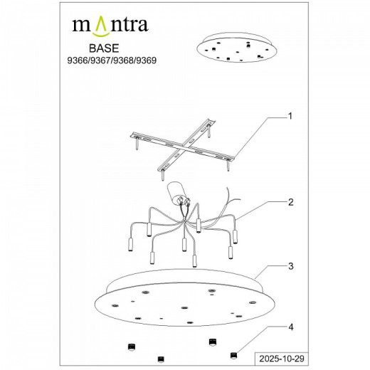 Подвесная люстра Mantra Arrecife 9366+9211 (8L)