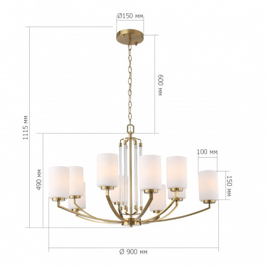Подвесная люстра ST-Luce BRASS SL1403.303.10