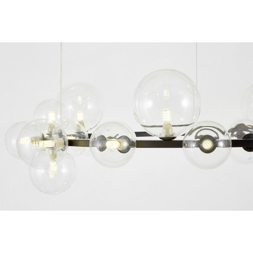 Подвесная люстра LUMINA DECO MERIDO LDP 7033-24 BK+CL