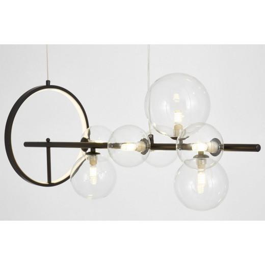 Подвесная люстра LUMINA DECO MERIDO LDP 7033-7 BK+CL