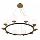 Подвесная люстра LUMINA DECO Modica LDP 6032-10 BK+MD