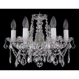 Подвесная люстра Bohemia Ivele Crystal 1413 1413/6/141/Ni/Leafs