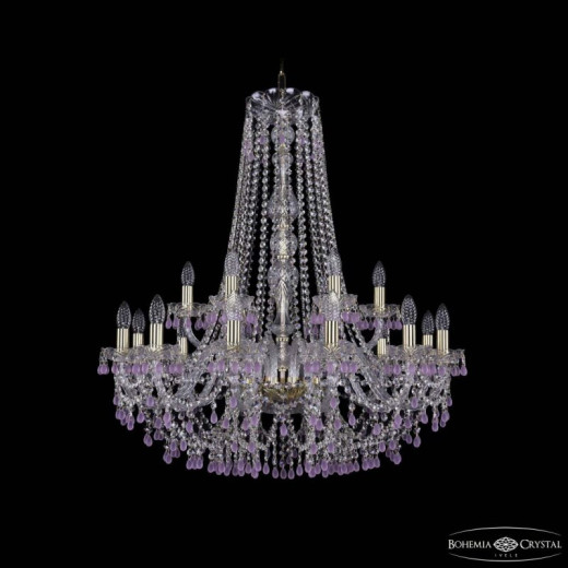 Подвесная люстра Bohemia Ivele Crystal 1410 1410/12+6/300/h-95 G V7010