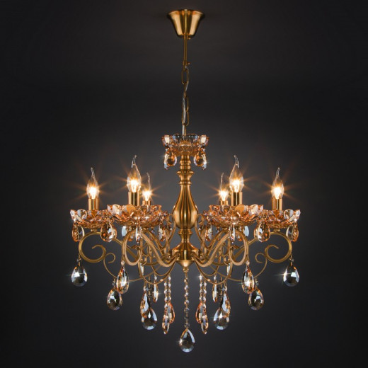 Подвесная люстра Eurosvet Escada 10109/6 бронза/тонированный хрусталь Strotskis