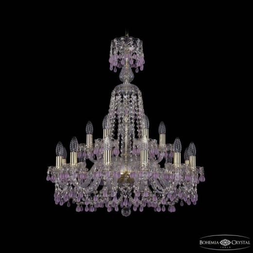 Подвесная люстра Bohemia Ivele Crystal 1410 1410/12+6/240/XL-80 G V7010