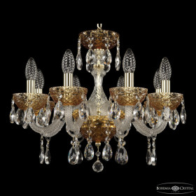 Подвесная люстра Bohemia Ivele Crystal 5417 5417/8/165 G Amber/M-1F