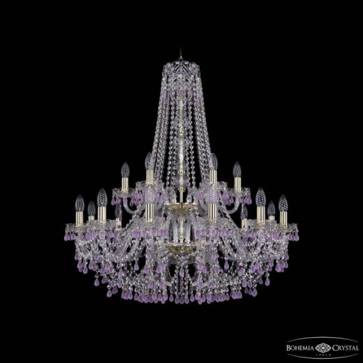 Подвесная люстра Bohemia Ivele Crystal 1410 1410/12+6/300/h-95/2d G V7010