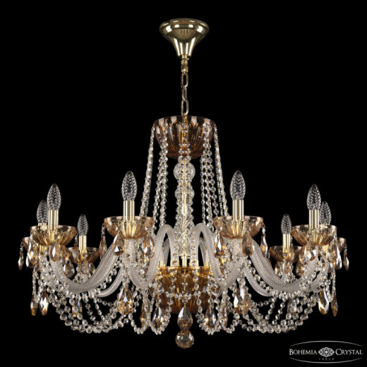 Подвесная люстра Bohemia Ivele Crystal 5402 5402/10/300 G Amber/M-1H K721