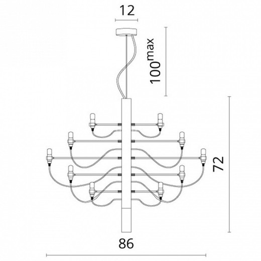 Подвесная люстра Divinare Molto 8030/02 LM-30