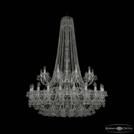Подвесная люстра Bohemia Ivele Crystal 1409 1409/20+10/400/h-152/2d Ni