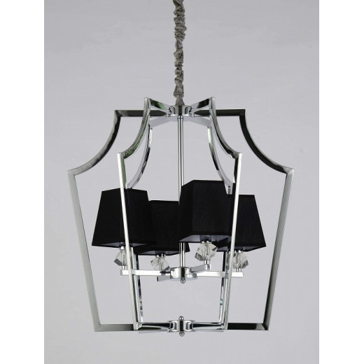 Подвесная люстра LUMINA DECO Montero LDP 1249-4 CHR+BK