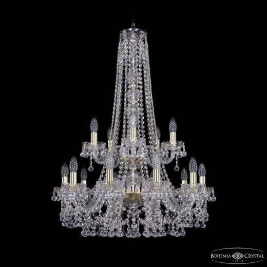 Подвесная люстра Bohemia Ivele Crystal 1409 1409/10+5/240/h-91/2d G