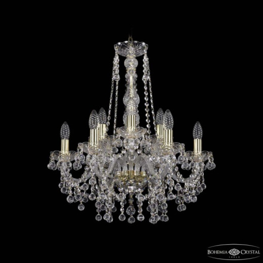 Подвесная люстра Bohemia Ivele Crystal 1409 1409/6+3/195/h-63 G