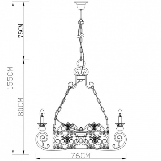 Подвесная люстра Divinare Gotico 8852/22 SP-6