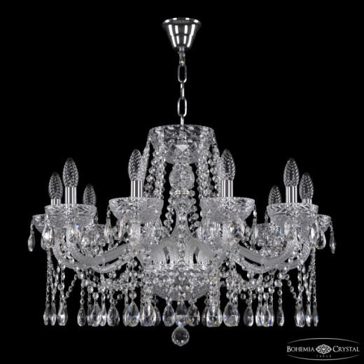 Подвесная люстра Bohemia Ivele Crystal 5413 5413/10/240 Ni Clear/M-1F