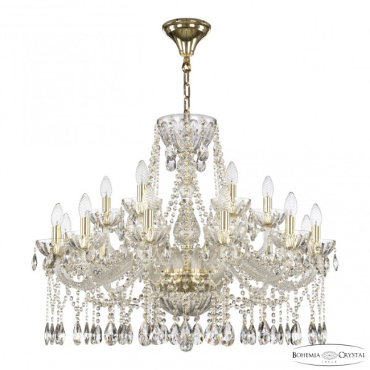 Подвесная люстра Bohemia Ivele Crystal 5413 5413/12+6/300 G Clear/M-1H