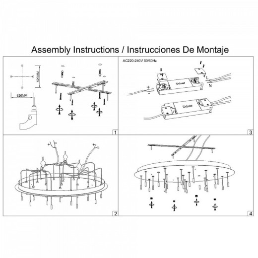 Подвесная люстра Mantra Boomerang 9377+9240 (24L)